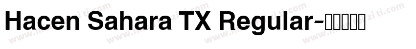Hacen Sahara TX Regular字体转换